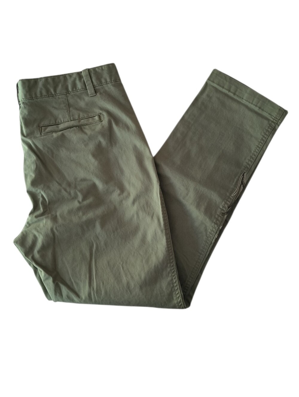 GAP Olive Green Women's Chino Trousers With Embroidered Flower On Leg Size 4